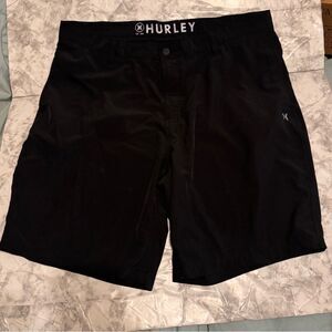 Hurley Mens Hybrid Walking Shorts Sz 40 Black Heather Quick Dry